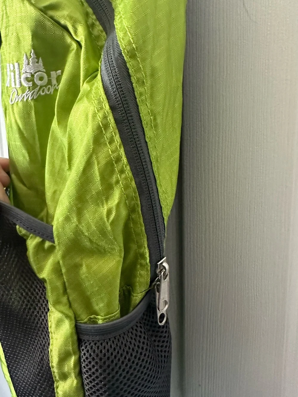 Wilcor Outdoors Packable Lightweight Daypack Backpack in Lime Green & Grey